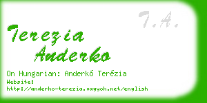 terezia anderko business card