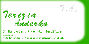 terezia anderko business card